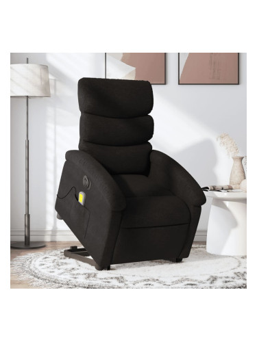 Sonata H Електрически изправящ масажен реклайнер стол черен текстил