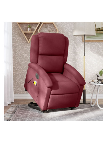 Sonata H Електрически изправящ масажен реклайнер виненочервен текстил