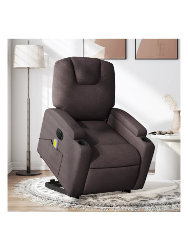 Sonata H Електрически изправящ масажен реклайнер стол тъмнокафяв текстил