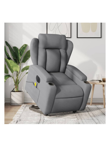 Sonata H Електрически изправящ масажен реклайнер стол светлосив текстил