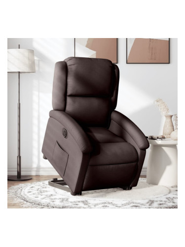 Sonata H Електрически изправящ реклайнер стол, тъмнокафяв, текстил