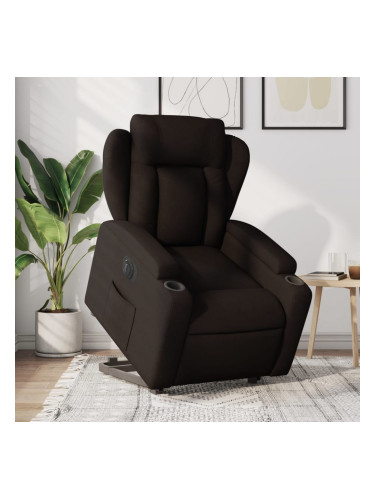 Sonata H Електрически изправящ реклайнер стол, тъмнокафяв, текстил