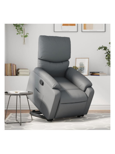 Sonata H Изправящ реклайнер стол, сива, изкуствена кожа