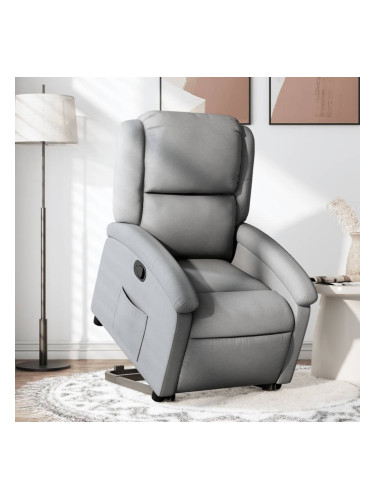 Sonata H Изправящ реклайнер стол, светлосив, текстил