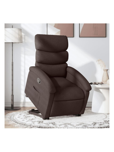 Sonata H Изправящ реклайнер стол, тъмнокафяв, текстил