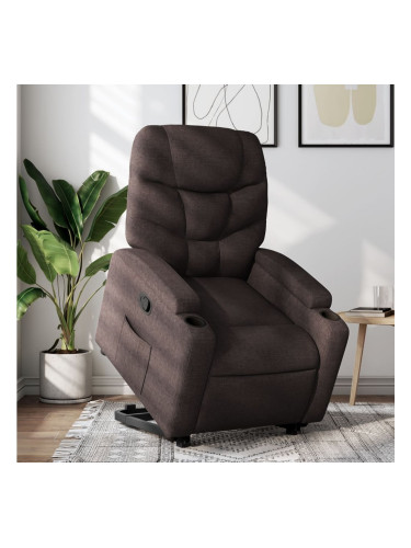 Sonata H Изправящ реклайнер стол, тъмнокафяв, текстил