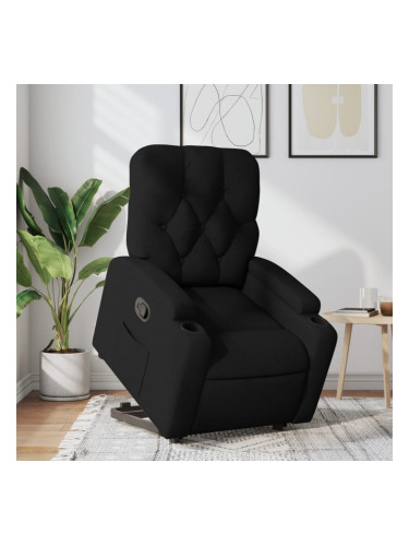 Sonata H Изправящ реклайнер стол, черен, текстил