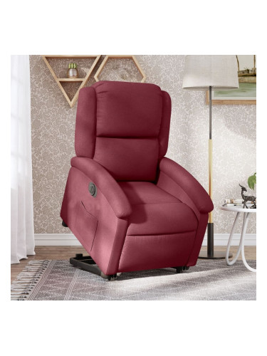 Sonata H Електрически изправящ реклайнер стол, виненочервен, текстил