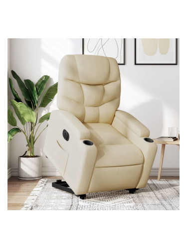 Sonata H Електрически изправящ реклайнер стол, кремав, текстил