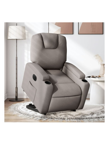 Sonata H Електрически изправящ реклайнер стол, таупе, текстил