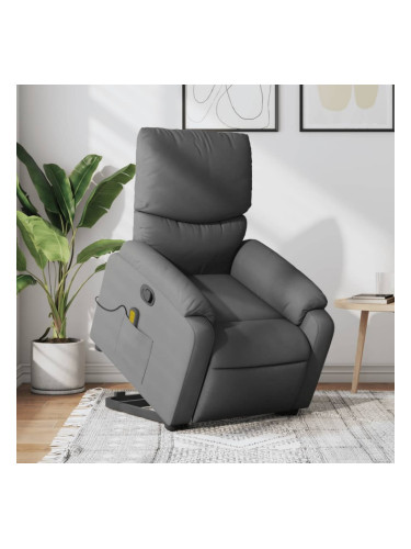 Sonata H Изправящ масажен реклайнер стол,тъмносив, текстил