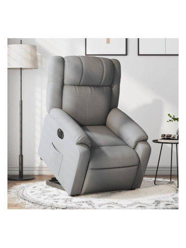 Sonata H Електрически изправящ реклайнер стол, светлосив, текстил