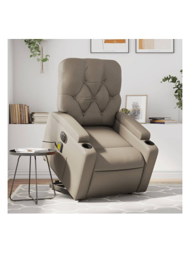 Sonata H Електрически изправящ масажен реклайнер, капучино, еко кожа