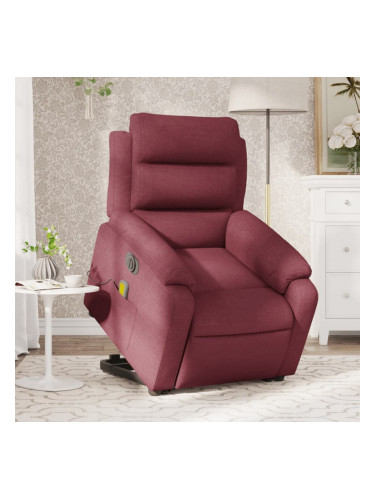 Sonata H Електрически изправящ масажен реклайнер виненочервен текстил