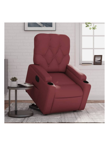 Sonata H Електрически изправящ реклайнер стол, виненочервен, еко кожа