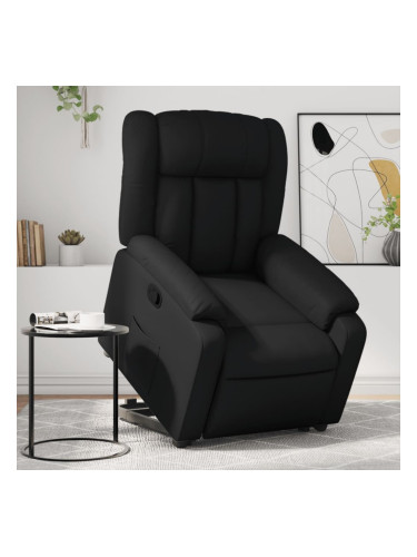 Sonata H Изправящ реклайнер стол, черен, изкуствена кожа