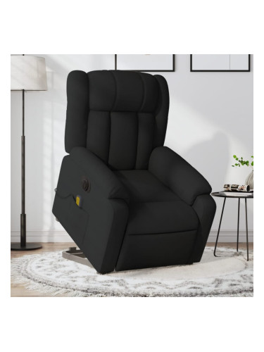 Sonata H Електрически изправящ масажен реклайнер стол черен текстил