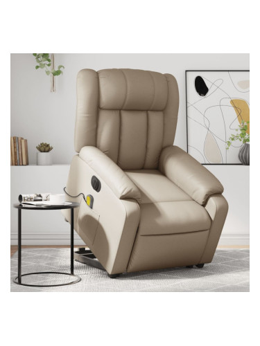 Sonata H Електрически изправящ масажен реклайнер, капучино, еко кожа