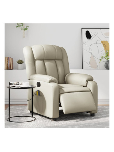 Sonata H Електрически масажен реклайнер стол, кремав, изкуствена кожа