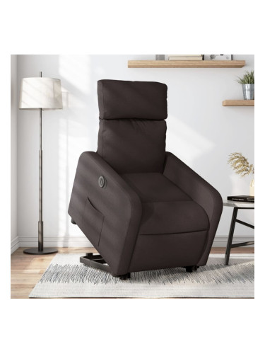 Sonata H Електрически изправящ реклайнер стол, тъмнокафяв, текстил