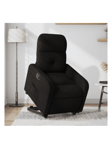 Sonata H Изправящ реклайнер стол, черен, текстил