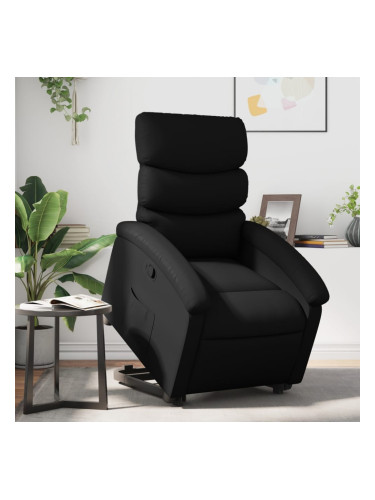 Sonata H Изправящ реклайнер стол, черен, изкуствена кожа