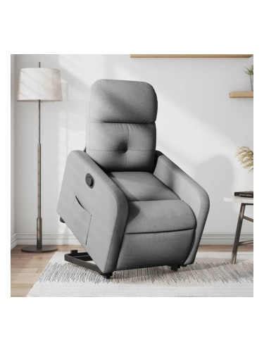 Sonata H Изправящ реклайнер стол, светлосив, текстил