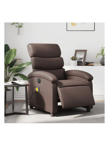 Sonata H Електрически масажен реклайнер стол, кафяв, изкуствена кожа