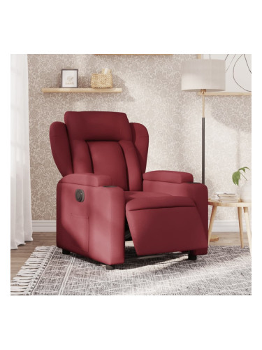Sonata H Електрически стол реклайнер, виненочервен, текстил