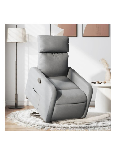 Sonata H Изправящ реклайнер стол, светлосив, текстил