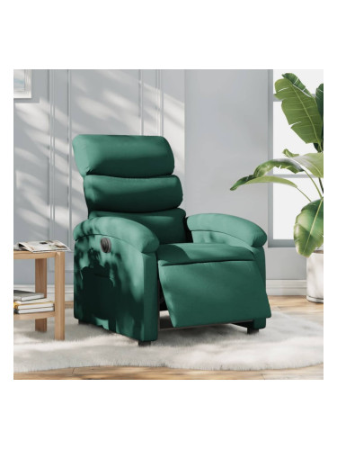 Sonata H Електрически реклайнер стол, тъмнозелен, текстил