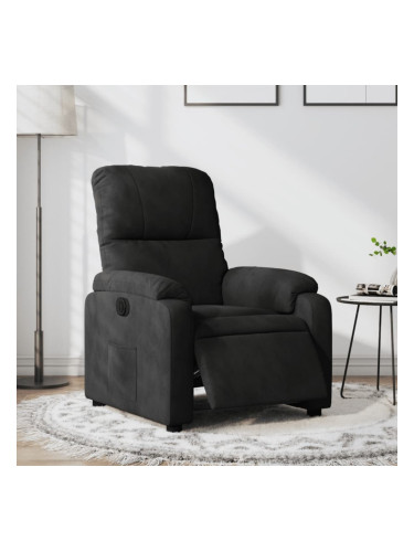 Sonata H Електрически реклайнер стол, черен, микрофибърен текстил