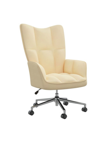 Sonata H Релакс стол, кремаво-бял, кадифе