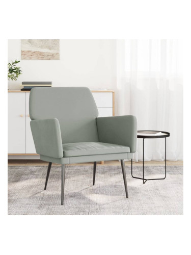 Sonata H Кресло, светлосиво, 62x79x79 см, кадифе