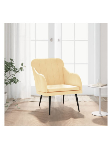 Sonata H Кресло, кремаво, 63x76x80 см, кадифе