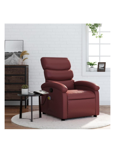 Sonata H Масажен наклоняем стол, виненочервен, изкуствена кожа