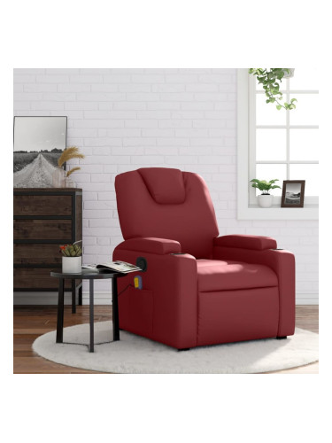 Sonata H Масажен наклоняем стол, виненочервен, изкуствена кожа