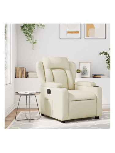 Sonata H Реклайнер, кремав, изкуствена кожа