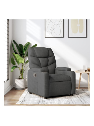 Sonata H Реклайнер, тъмносив, текстил