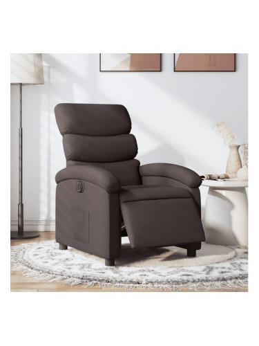 Sonata H Електрически реклайнер стол, тъмнокафяв, текстил