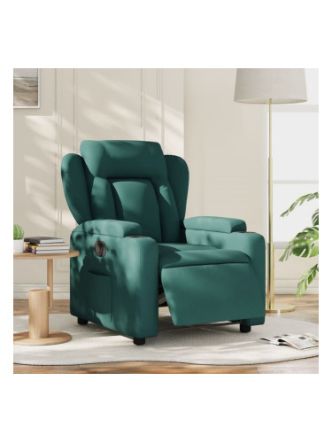 Sonata H Електрически реклайнер стол, тъмнозелен, текстил