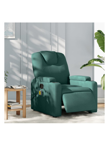 Sonata H Електрически масажен наклоняем стол, тъмнозелен, текстил