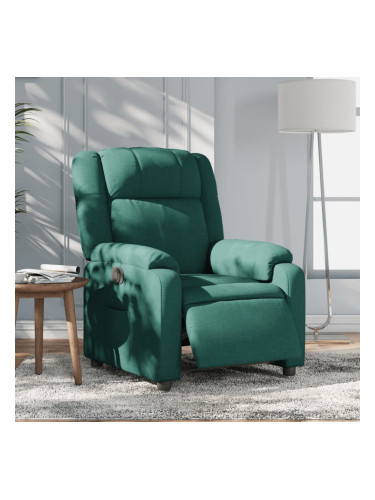 Sonata H Електрически реклайнер стол, тъмнозелен, текстил