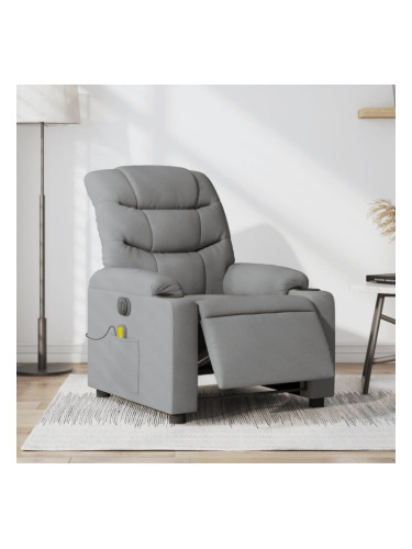 Sonata H Електрически масажен реклайнер стол, светлосив, текстил