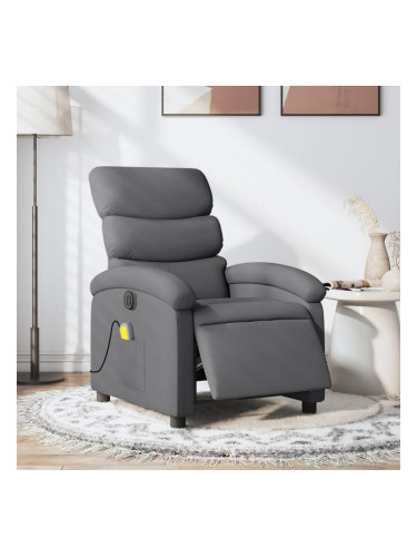 Sonata H Електрически масажен реклайнер стол, тъмносив, текстил