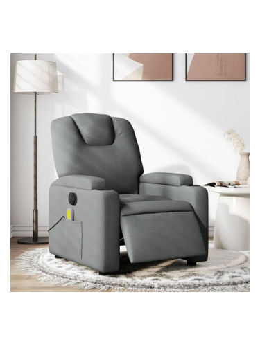 Sonata H Електрически масажен реклайнер стол, тъмносив, текстил