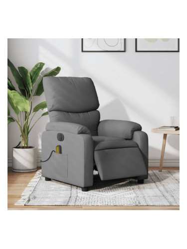 Sonata H Електрически масажен реклайнер стол, тъмносив, текстил