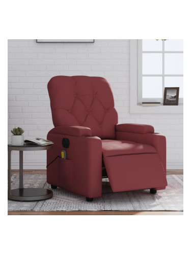 Sonata H Електрически масажен накланящ стол виненочервен изкуствена кожа