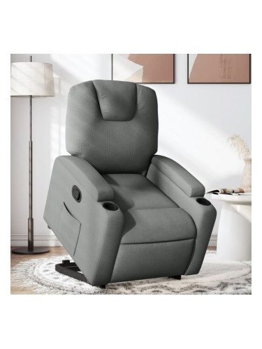 Sonata H Изправящ реклайнер стол, тъмносив, текстил