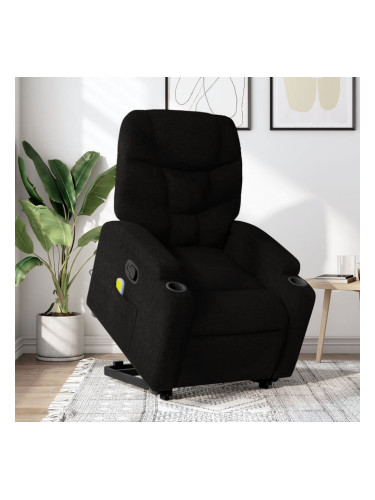 Sonata H Масажен изправящ стол реклайнер, черен, текстил